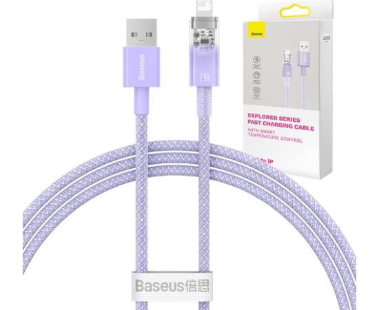Fast Charging cable Baseus USB-A to Lightning Explorer Series 1m 2.4A (purple)
