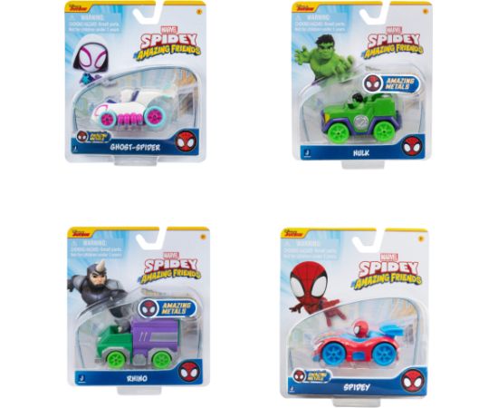Spider-man SPIDEY AND HIS AMAZING FRIENDS Die-cast automašīna, 7,5 cm
