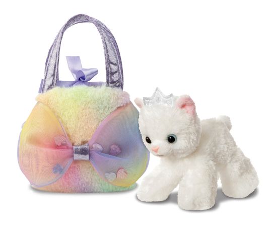 AURORA Fancy Pals plīša rotaļlieta kaķis somiņā, 20 cm