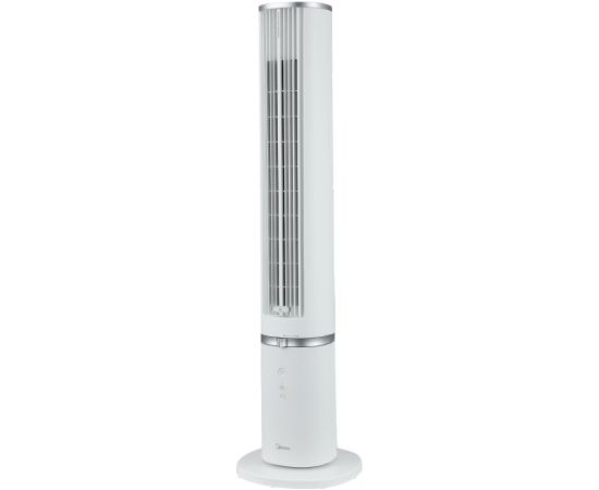 Midea Aroma Tower fan, 45W, Fully Detachable for Easy Cleaning, Built-in Essential Oil Diffuser, Air flow: 38.3 m3/min, 2 Wind modes - Normal/Sleeping, 4 speed settings, 7h timer, Multi-angle Remote control, Oscillation 70, white color, 1032x275x275