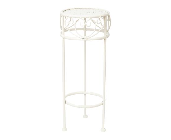 Ziedu statīvs SANDY D20xH50cm, antīki balts