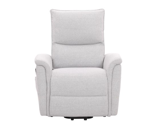 Recliner armchair GIANNI with electric lifting mechanism, grayish-white