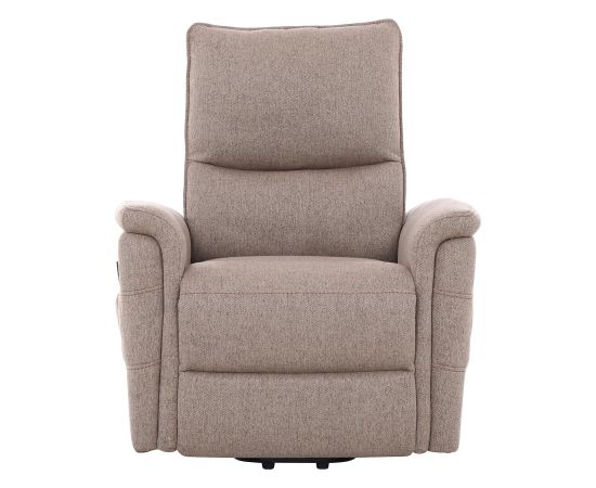 Recliner armchair GIANNI with electric lifting mechanism, beige