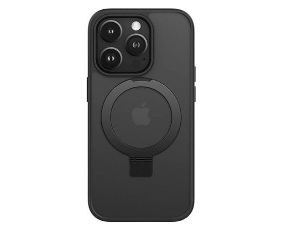 iLike Apple  iPhone 15 Pro Kickstand Case with MagSafe Black Neoriģinālie Maciņi