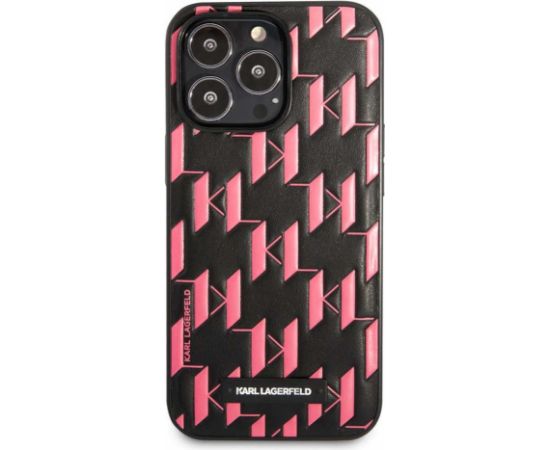 Karl Lagerfeld Apple  iPhone 13 Pro Monogram Plaque Case Black Pink