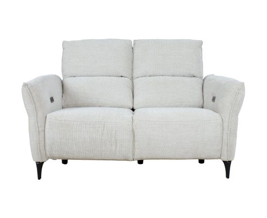 Recliner sofa MIAMI 2-seater with electric mechanism, light beige