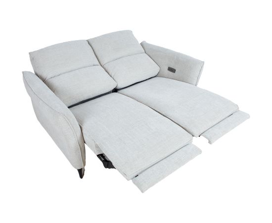 Recliner sofa MIAMI 2-seater with electric mechanism, light beige