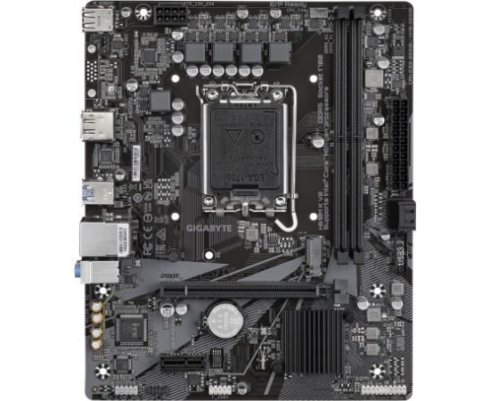 GIGABYTE H610M K V2 Motherboard - Intel Core 14th CPUs, up to 5600MHz DDR5, 1xPCIe 3.0 M.2, 1GbE LAN, USB 3.2 Gen 1