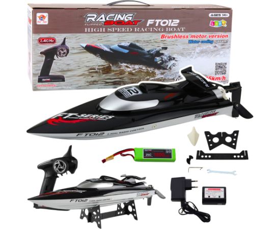 Leantoys Boat Motorboat FT012 Remote Controlled RC Black 50km/h 2.4G