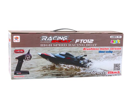 Leantoys Boat Motorboat FT012 Remote Controlled RC Black 50km/h 2.4G