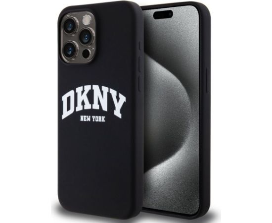 DKNY Apple  DKNY Liquid Silicone Arch Logo MagSafe Case for iPhone 15 Pro Max Black