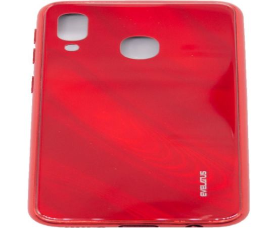 Evelatus Samsung  Galaxy A20e Water Ripple Full Color Electroplating Tempered Glass Red