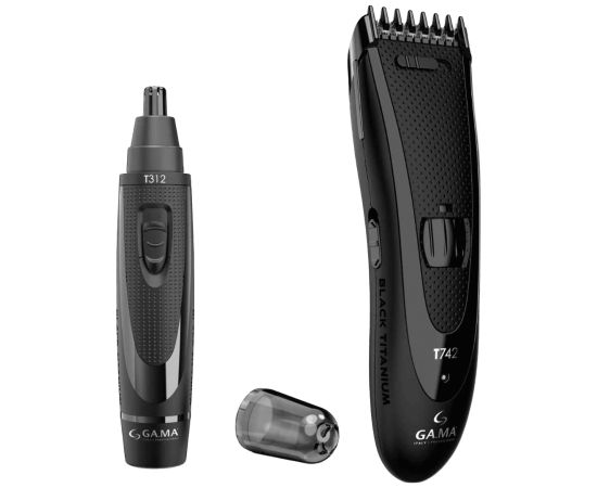 GA.MA, melna - Matu griežamās mašīnas komplekts USB + TRAVEL TRIMMER T312