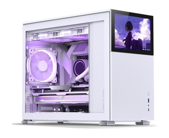 Obudowa Jonsbo D31 Screen Micro-ATX, Szkło Hartowane - biała