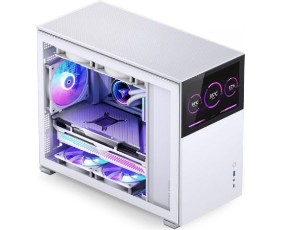 Obudowa Jonsbo D31 Screen Micro-ATX, Szkło Hartowane - biała