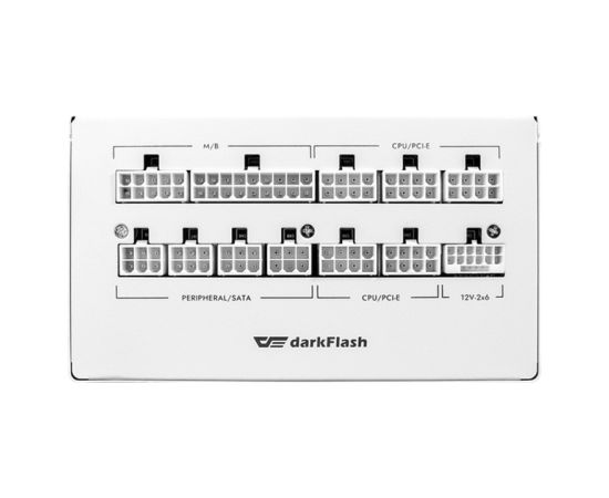 Darkflash PMT 80 Plus Gold 850W computer power supply (white)
