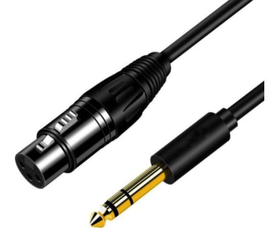 Mozos Kabel mikrofonowy XLR - Jack 6.35 3m MCABLE-XLR-FJ