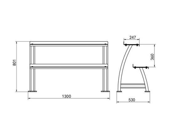 Statīvs STR39 DOUBLE LEVEL KETTLEBELL RACK HMS