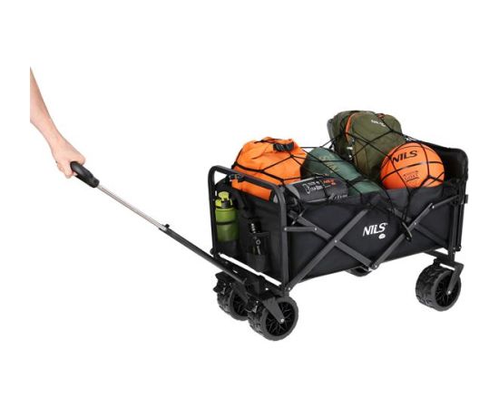 Saliekamie ratiņi NC1608 FOLDING WAGON BLACK NILS CAMP