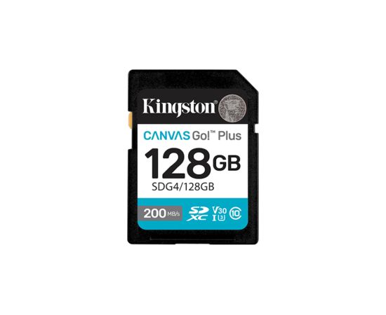 Atmiņas karte Kingston 128GB SDXC Canvas Go Plus Gen4