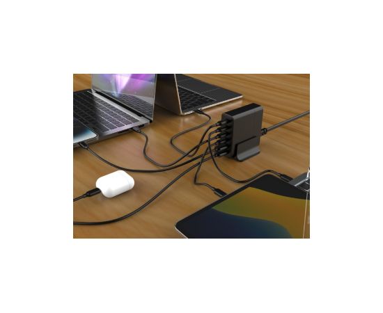 Lādētājs Gembird Universal USB charger 6-port 75W GaN