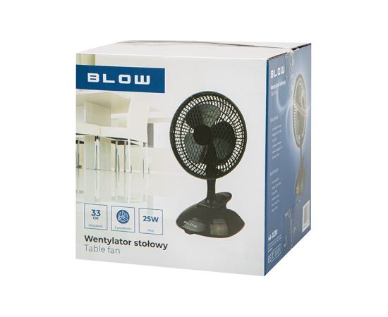 Blow Desk fan 6"/15cm Clip 25W 2in1 BLACK