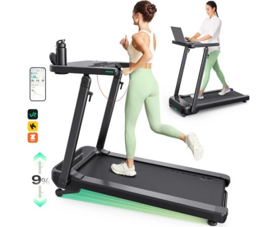 Treadmill with built-in work and exercise desk UREVO Foldi 3S