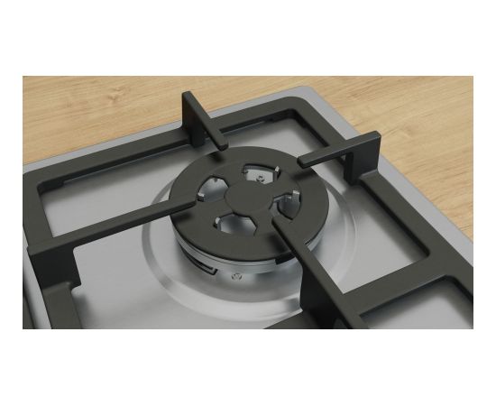 Bosch Serie 4 PGH6B5K90 hob Stainless steel Built-in 58 cm Gas 4 zone(s)