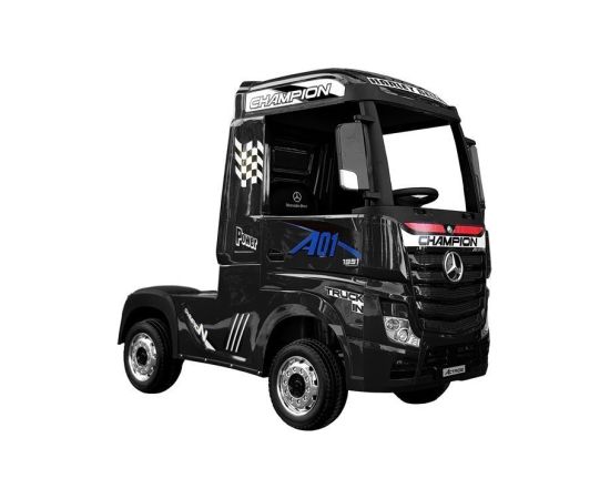 Lean Cars Electric Ride-On Car Mercedes Actros Black Painted MP4