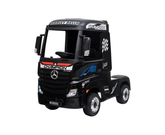 Lean Cars Electric Ride-On Car Mercedes Actros Black Painted MP4