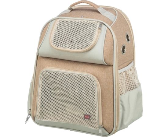 TRIXIE 28831, Soft pet carrier, Backpack pet carrier, Dog, 7 kg, Top & front load, Beige