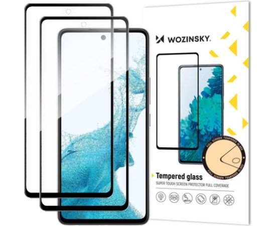 Wozinsky   Wozinsky 2x Set Super Tough Full Glue Tempered Glass Full Screen with Frame Case Friendly Samsung Galaxy A53 5G Black
