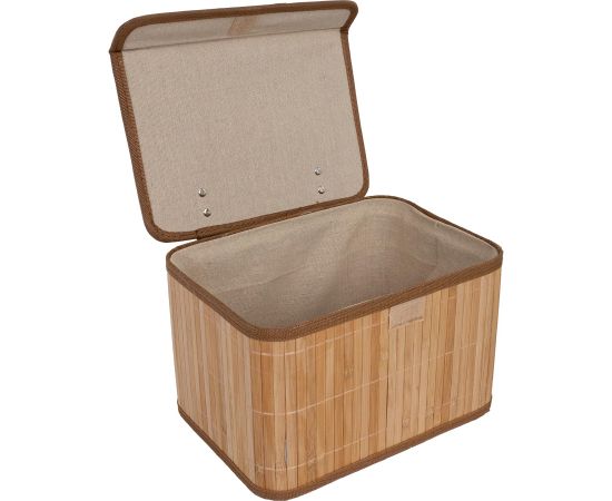 Basket MAX BAMBOO 36x27xH22cm, with a lid