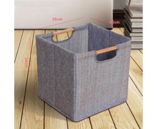 Basket MAX MILO 35x32xH34cm, grey