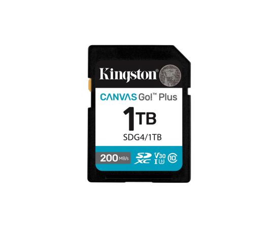 Kingston Technology Canvas Go! Plus 1TB SDXC Canvas Go Plus Gen4 200MB/s C10 UHS-I U3 V30