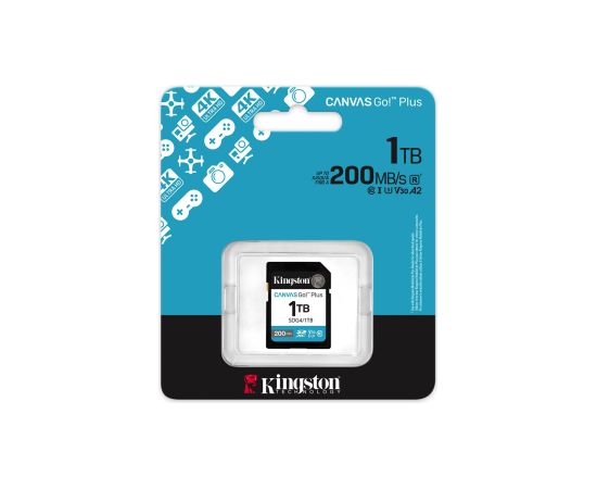 Kingston Technology Canvas Go! Plus 1TB SDXC Canvas Go Plus Gen4 200MB/s C10 UHS-I U3 V30