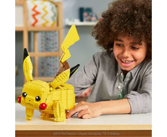 Mattel MEGA Pokémon Building Toy Kit Jumbo Pikachu (825 Pieces) 12 inch Action Figure for Kids