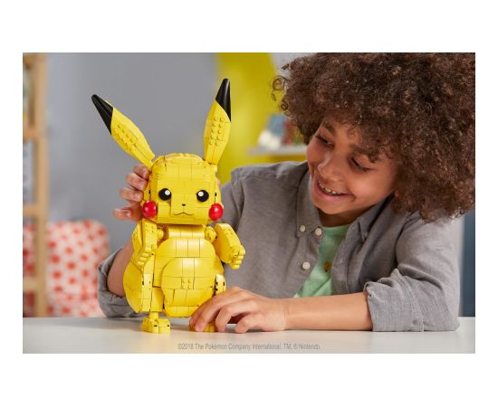 Mattel MEGA Pokémon Building Toy Kit Jumbo Pikachu (825 Pieces) 12 inch Action Figure for Kids
