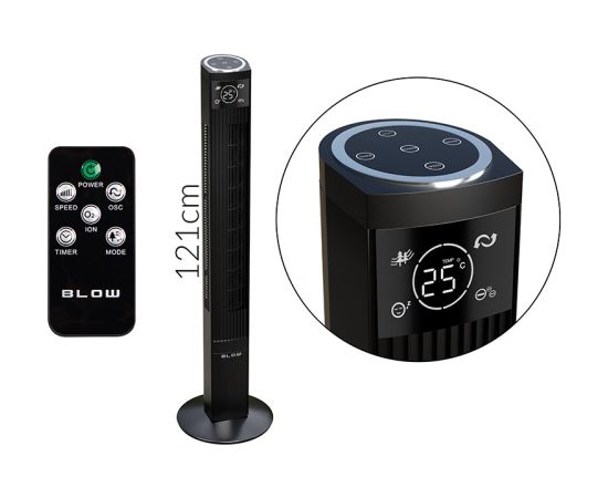 Blow Column fan XXL 90W BLACK