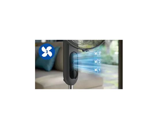 PHILIPSCX1520/01 statīva ventilators, melns