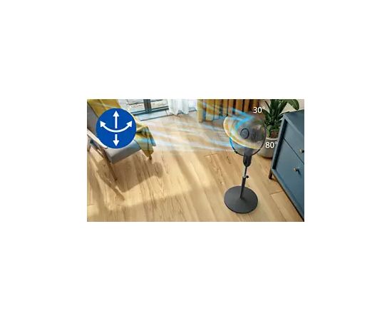 PHILIPSCX1520/01 statīva ventilators, melns
