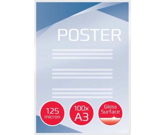 Lamination Pouch GBC A3 125 Micron, clear (100pcs.)