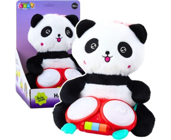 Leantoys Pluszowa Panda Z Bębenkami Maskotka Przytulanka Światła Dźwięki