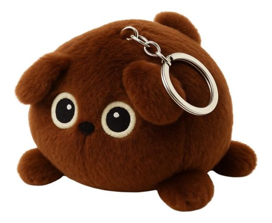 Leantoys Pluszowy Brelok Maskotka Przytulanka Miś Brązowy Metalowe Kółko 9cm