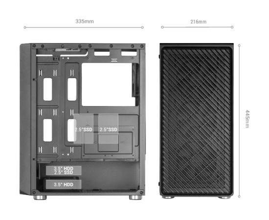 Mars Gaming MC-3000 Datora korpuss ATX / 4x FAN
