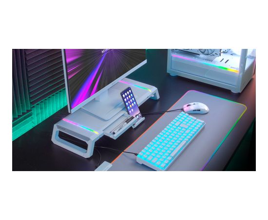 Mars Gaming MGS-ONE Monitora statīvs Chroma RGB / USB 2.0