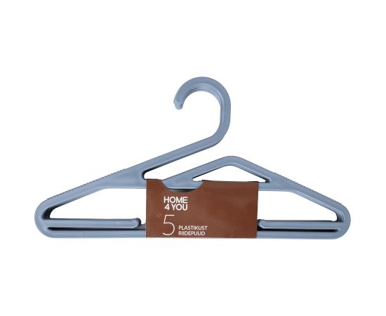 Hangers 5 pcs, plastic, dark gray
