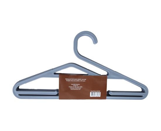 Hangers 5 pcs, plastic, dark gray