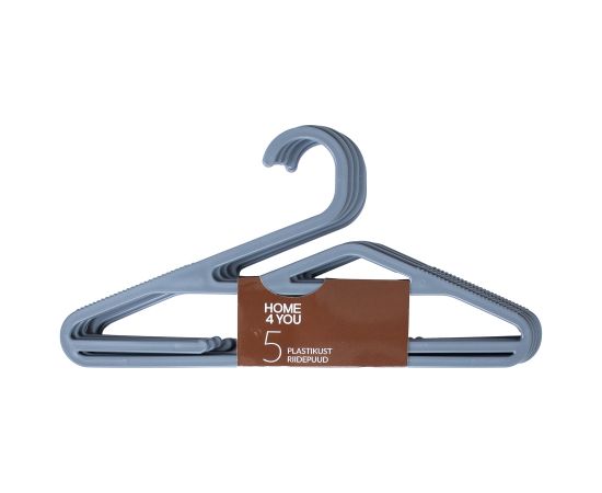 Hangers 5 pcs, plastic, dark gray
