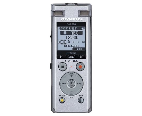 Olympus DM-720 Digital Voice Recorder Stereo Silver